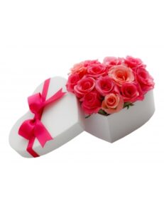 Box Cœur de Roses Roses – Livraison Fleurs Maroc
