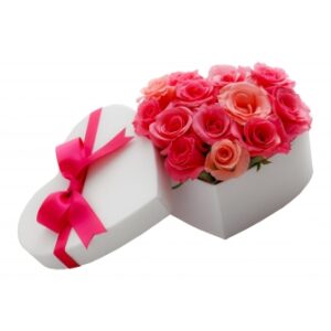Box Cœur de Roses Roses – Livraison Fleurs Maroc