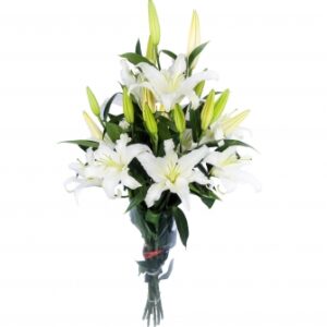 Bouquet Tendre Lys – Pureté et Noblesse Blanche